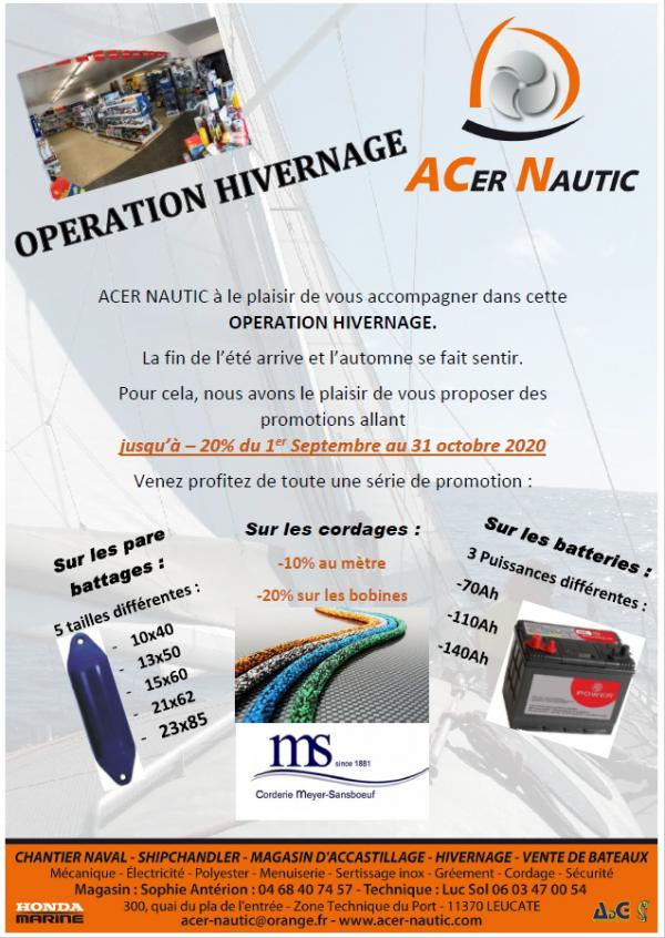 Operation hivernage promo du 1er Septembre au 31 octobre